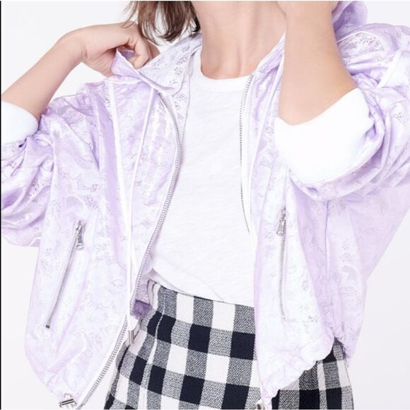 VERONICA BEARD Mya Lace Zip Up Hoodie Size small - Picture 2 of 11